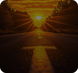 Road at sunset