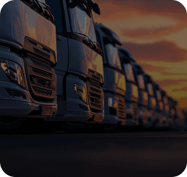Trucks lined up